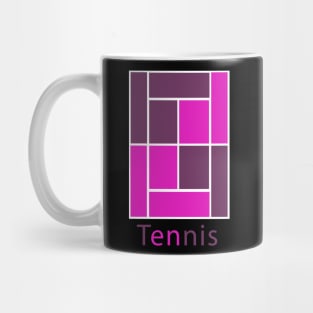 Colorful Tennis Court Mug